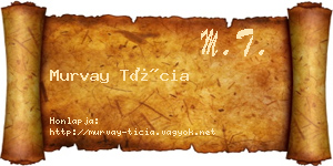 Murvay Tícia névjegykártya